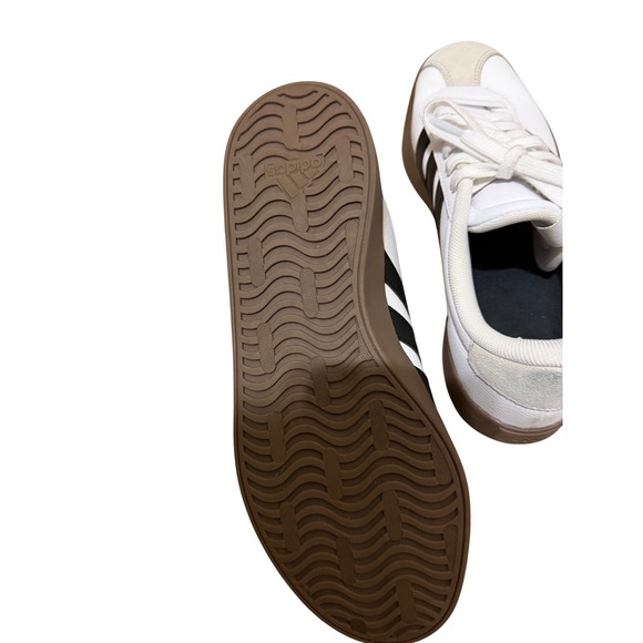 Adidas VL Court 3.0 Mens White Black Gum Sole Sneakers ID8797 Size 9 - Picture 5 of 6